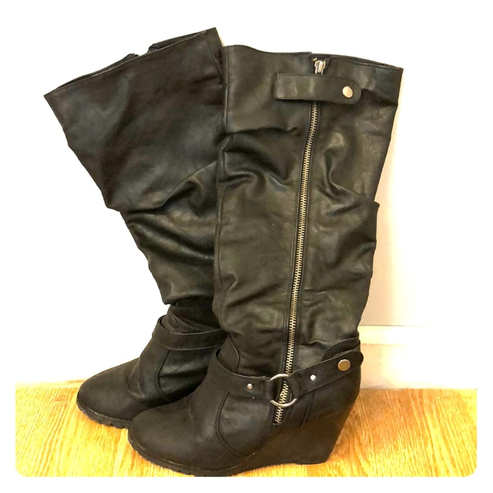 Tall black boots